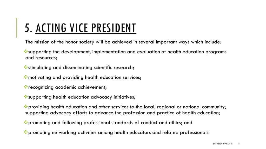 5 acting vice president