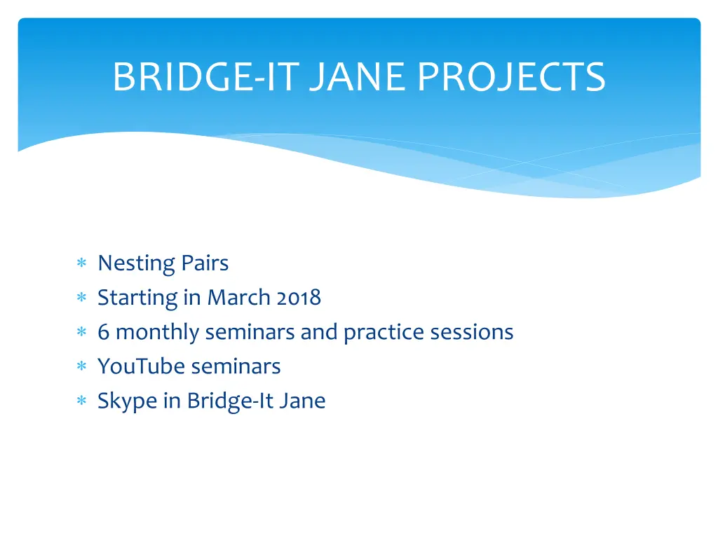 bridge it jane projects