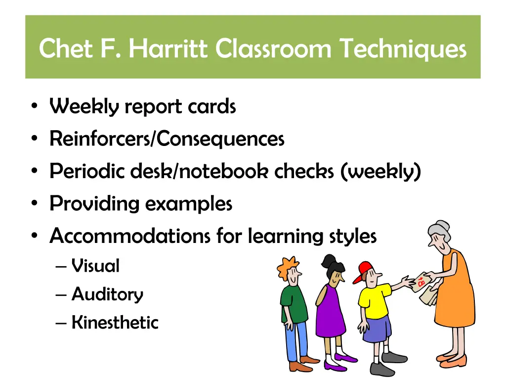 chet f harritt classroom techniques