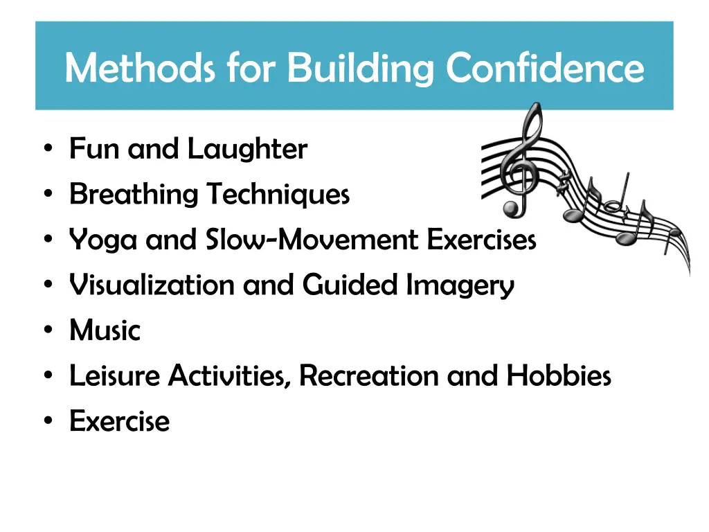 methods for building confidence