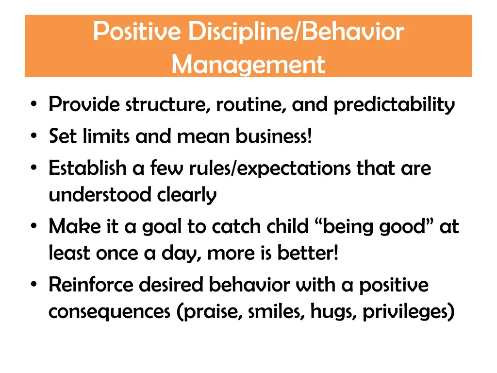 positive discipline behavior management