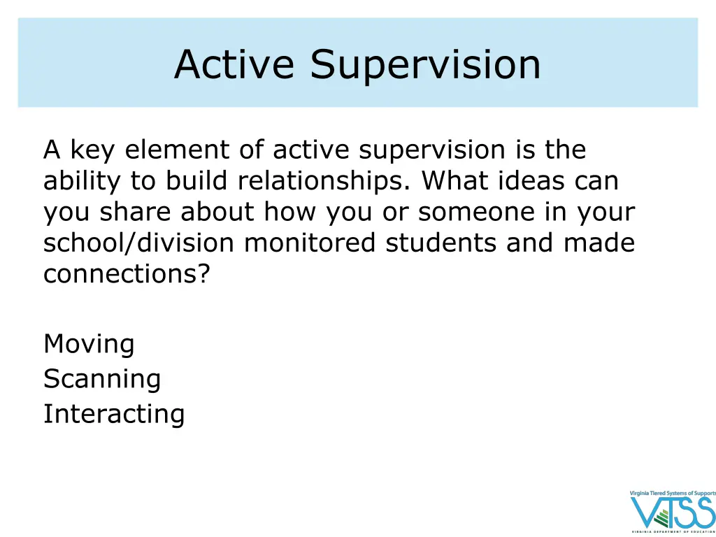 active supervision