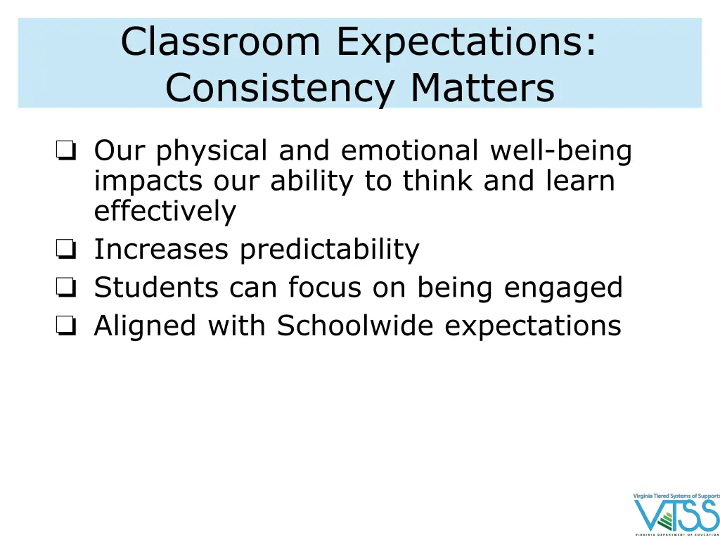 classroom expectations consistency matters