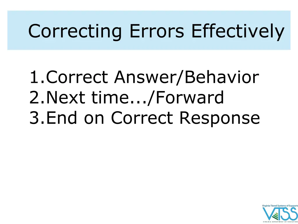 correcting errors effectively