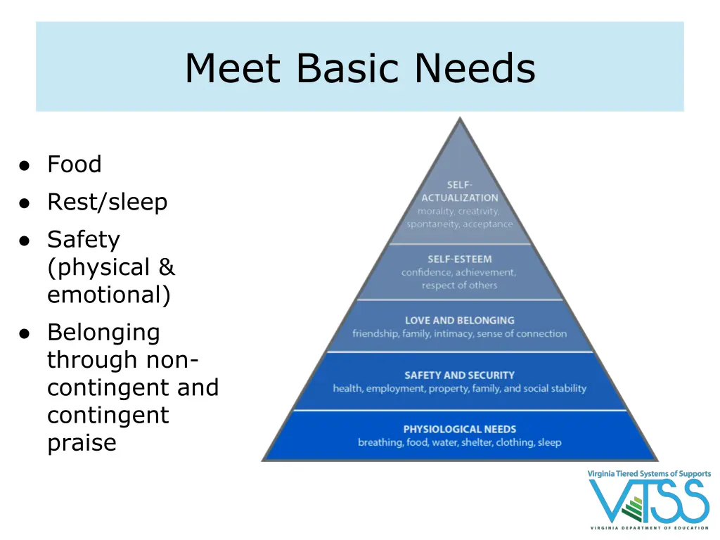 meet basic needs