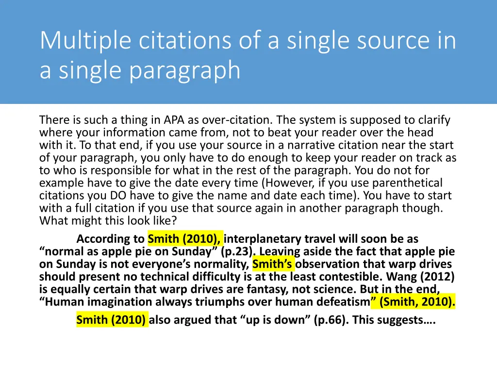 multiple citations of a single source in a single