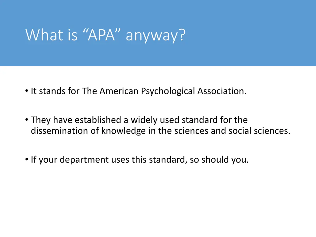 what is apa anyway