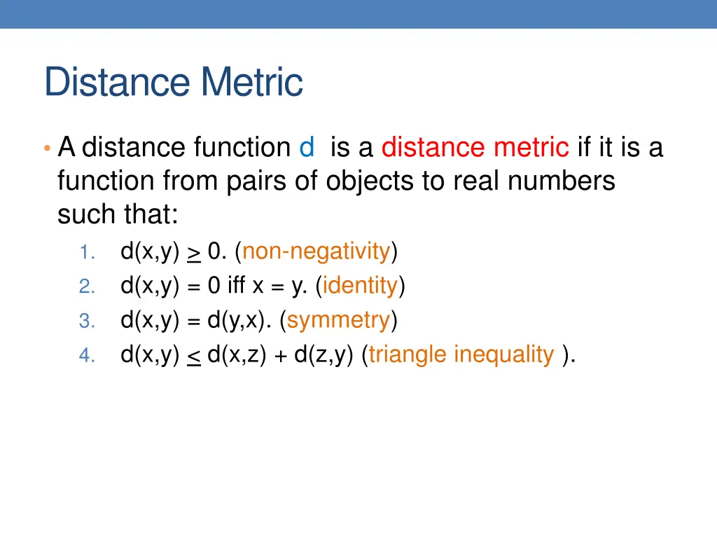 distance metric