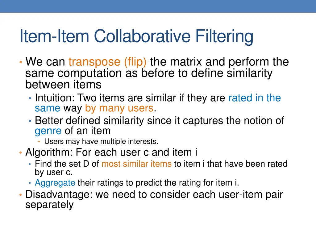 item item collaborative filtering