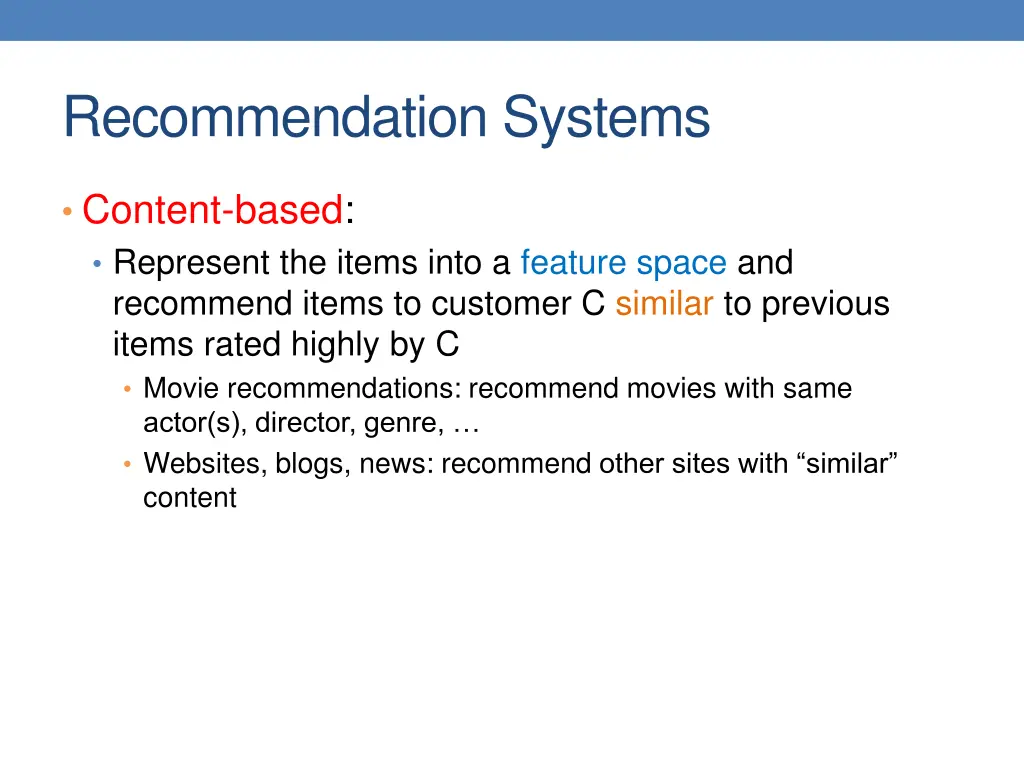 recommendation systems