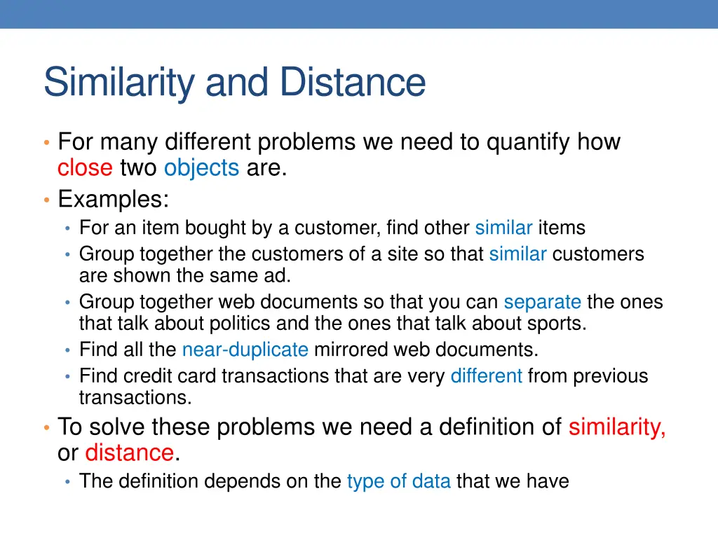 similarity and distance 1