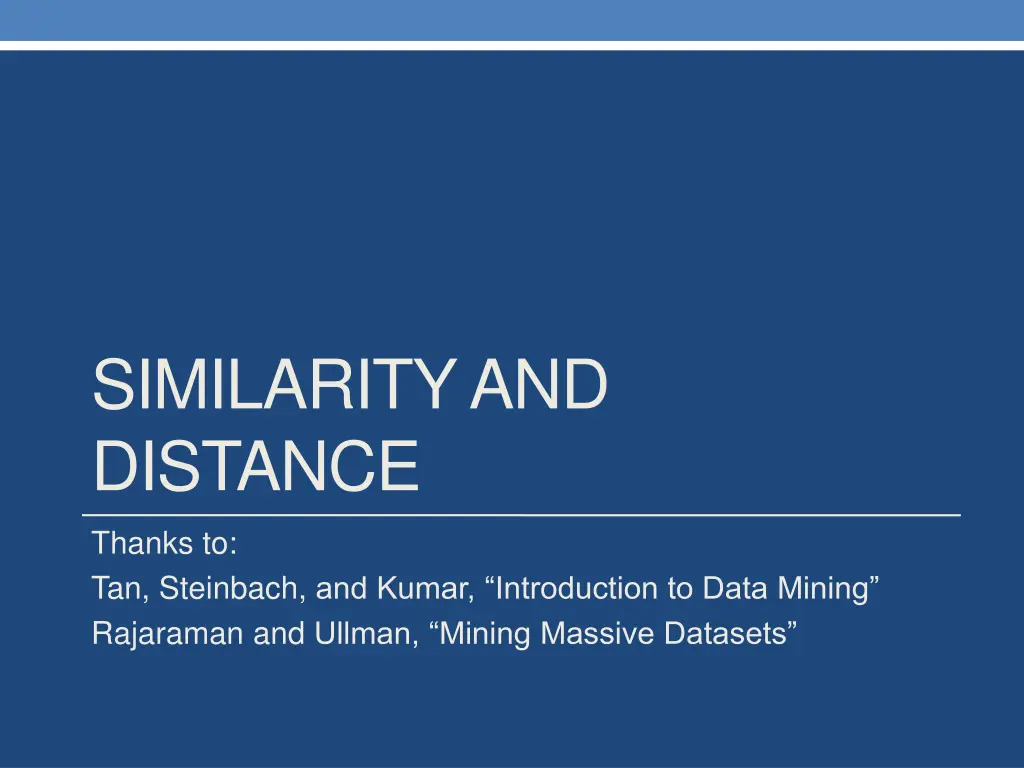 similarity and distance