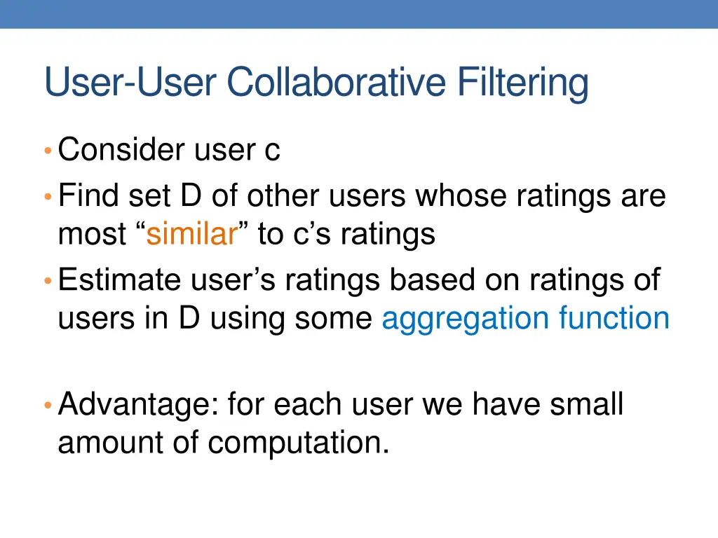 user user collaborative filtering