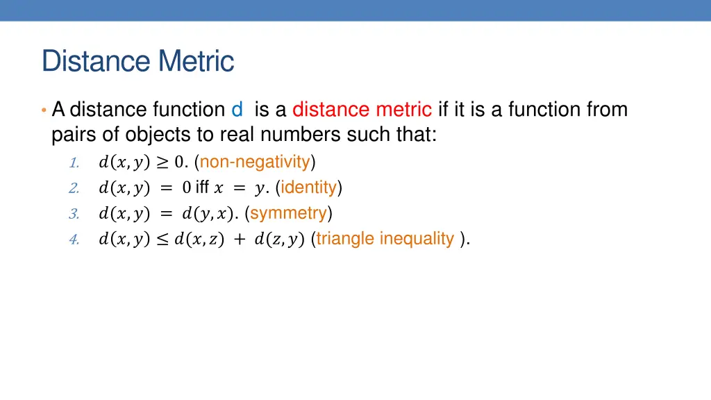 distance metric