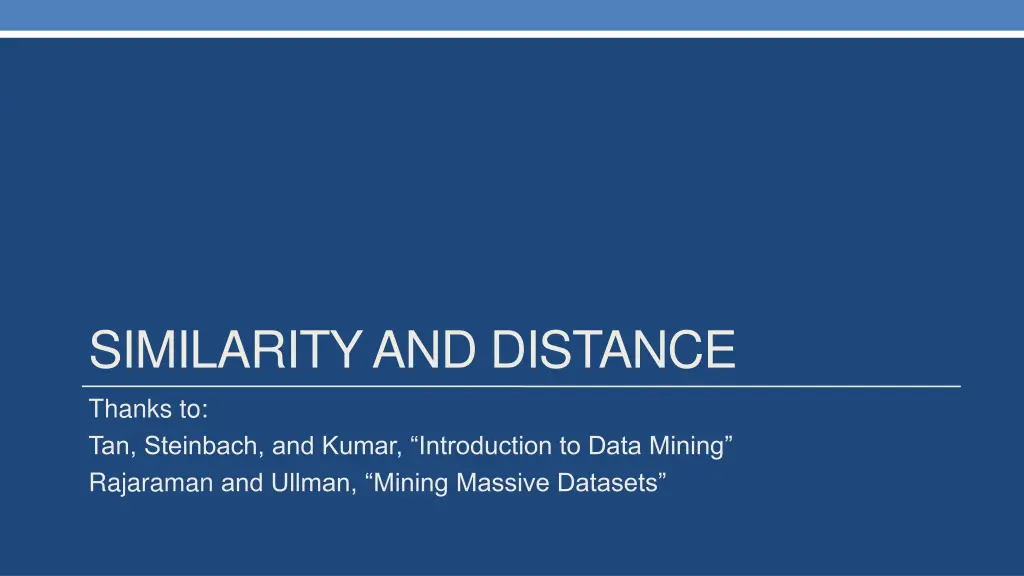 similarity and distance