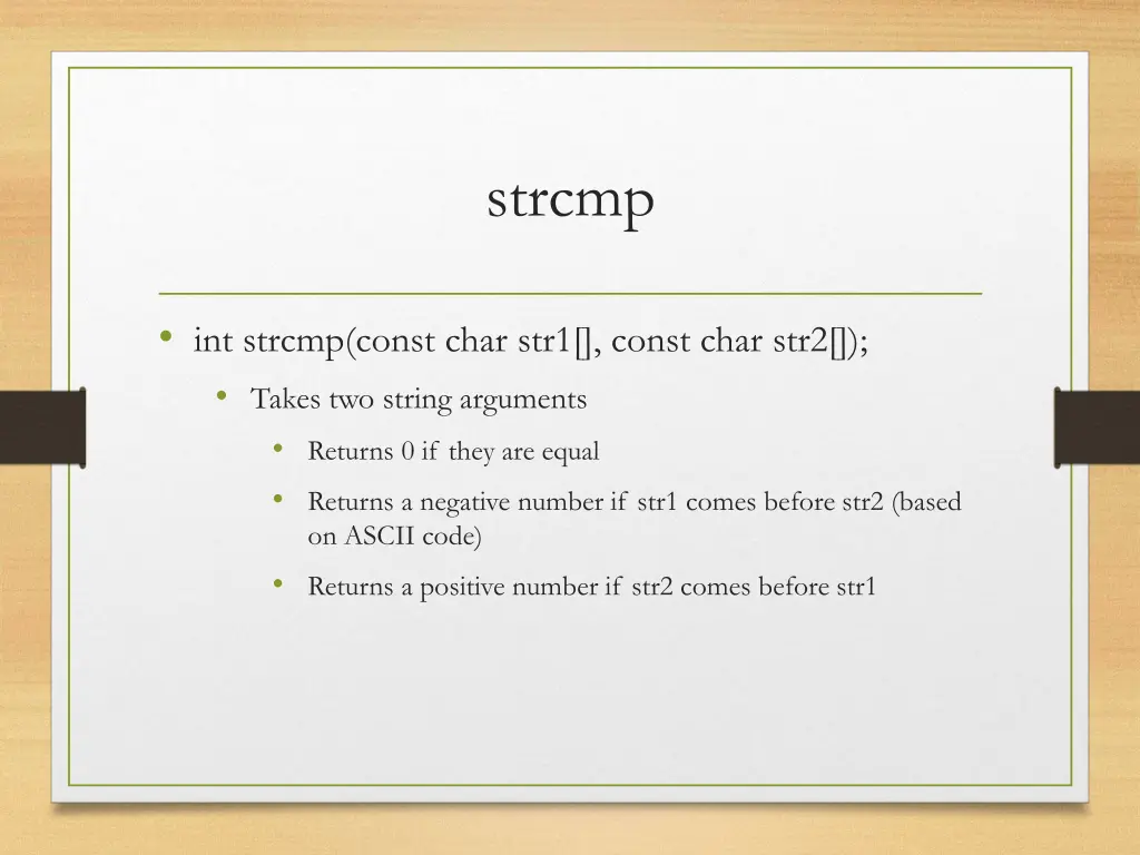 strcmp