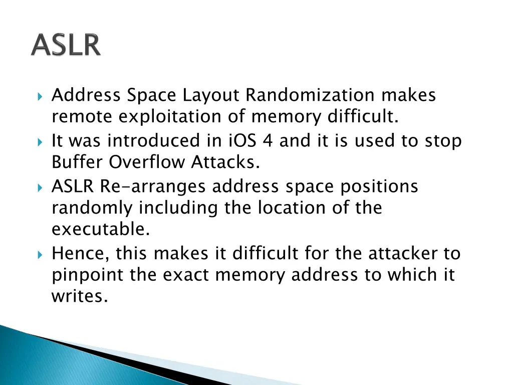 address space layout randomization makes remote