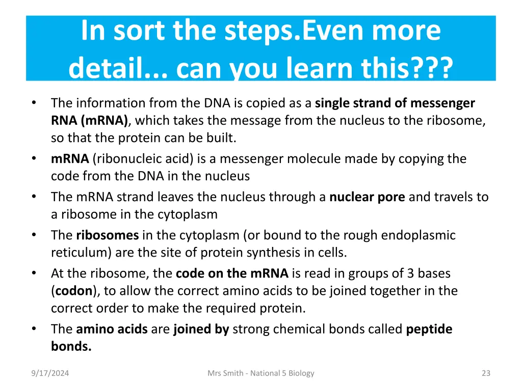 in sort the steps even more detail can you learn