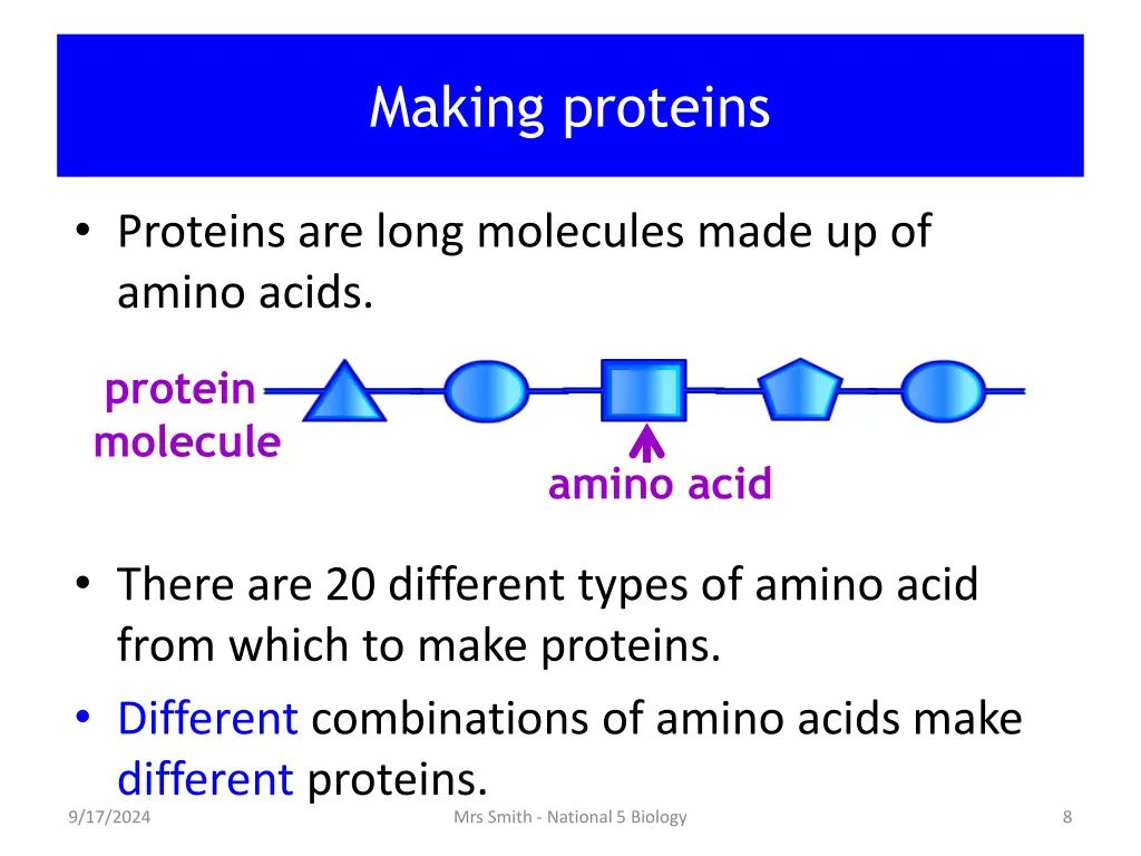 making proteins