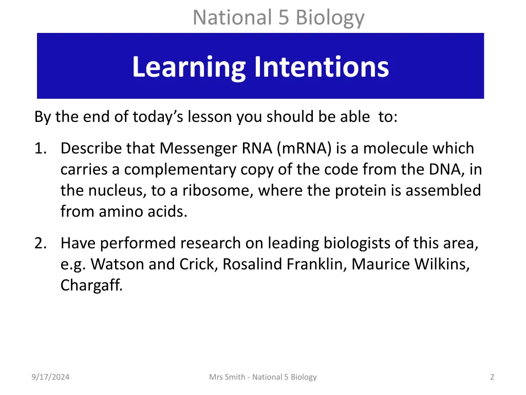 national 5 biology