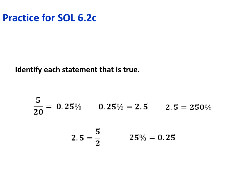 practice for sol 6 2c 1