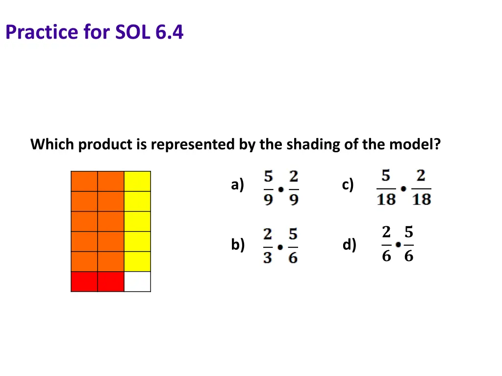 practice for sol 6 4