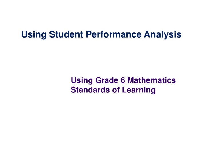 using student performance analysis