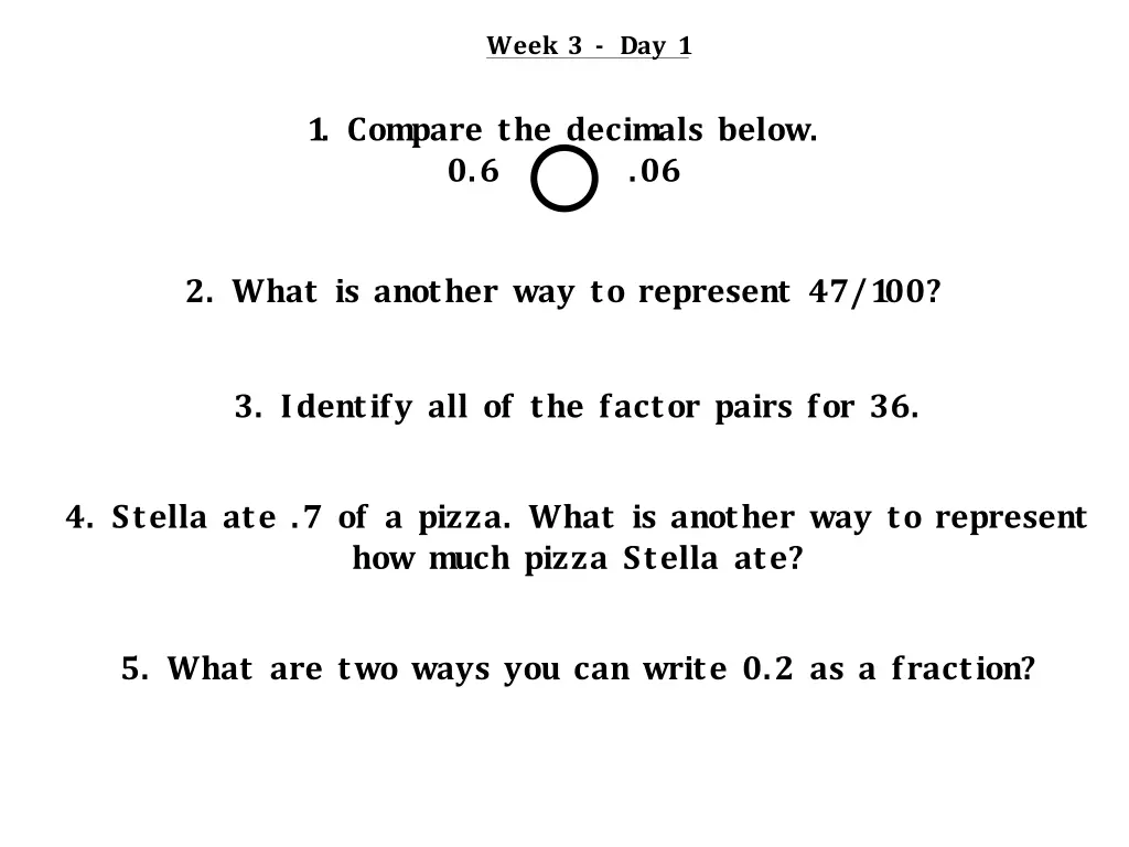 week 3 day 1