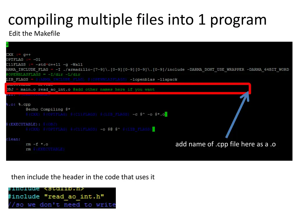 compiling multiple files into 1 program edit