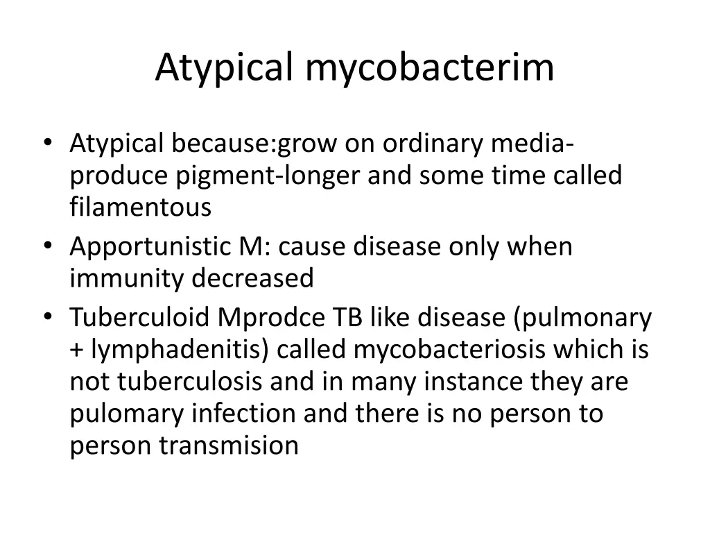 atypical mycobacterim