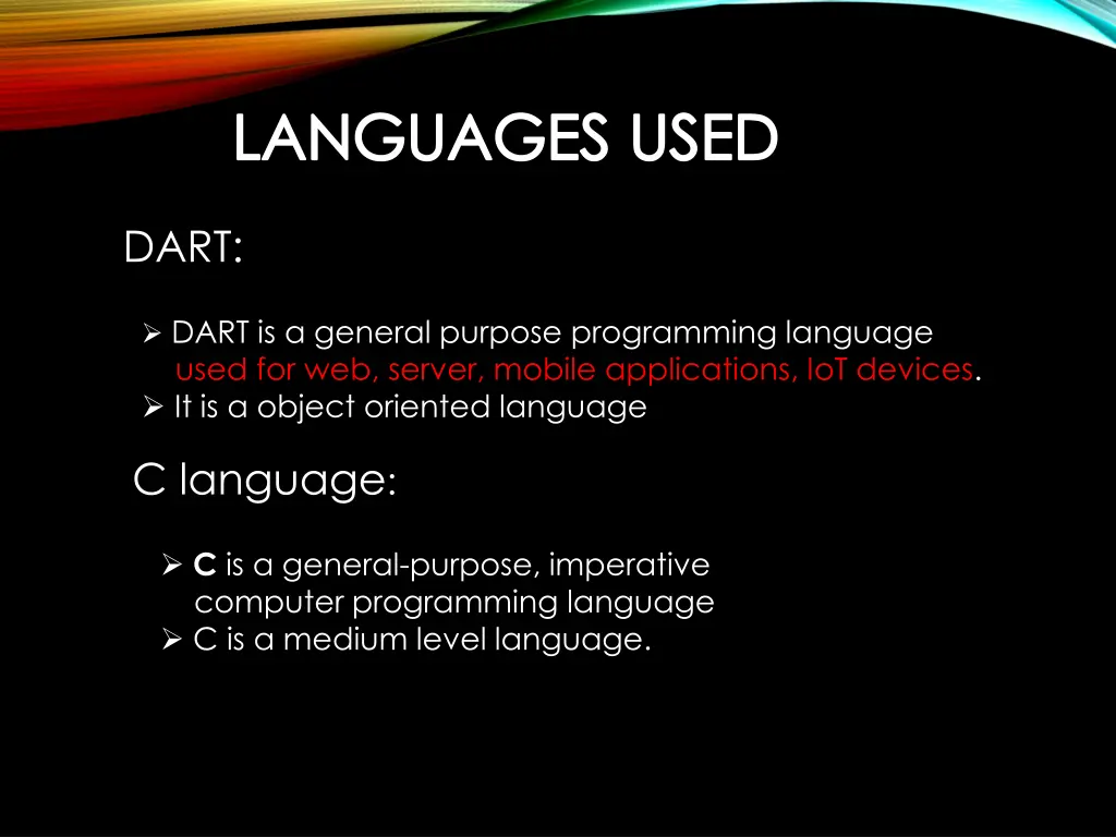 languages used