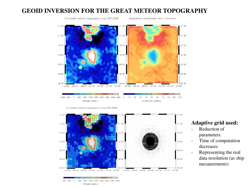 geoid inversion for the great meteor topography