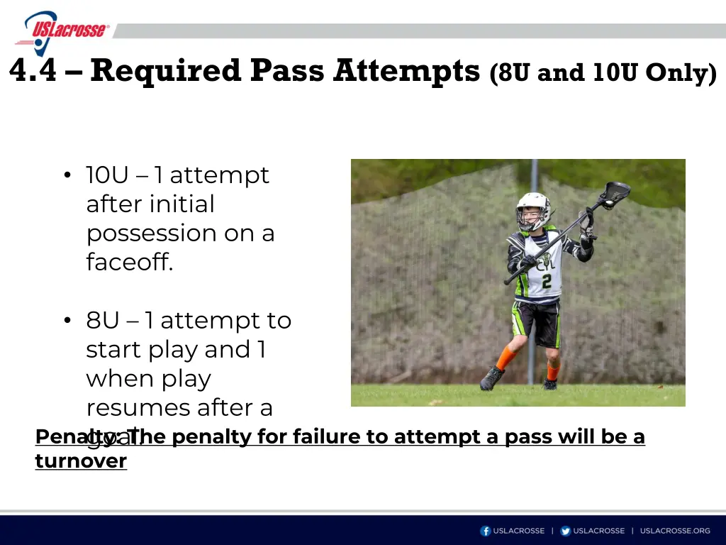 4 4 required pass attempts 8u and 10u only