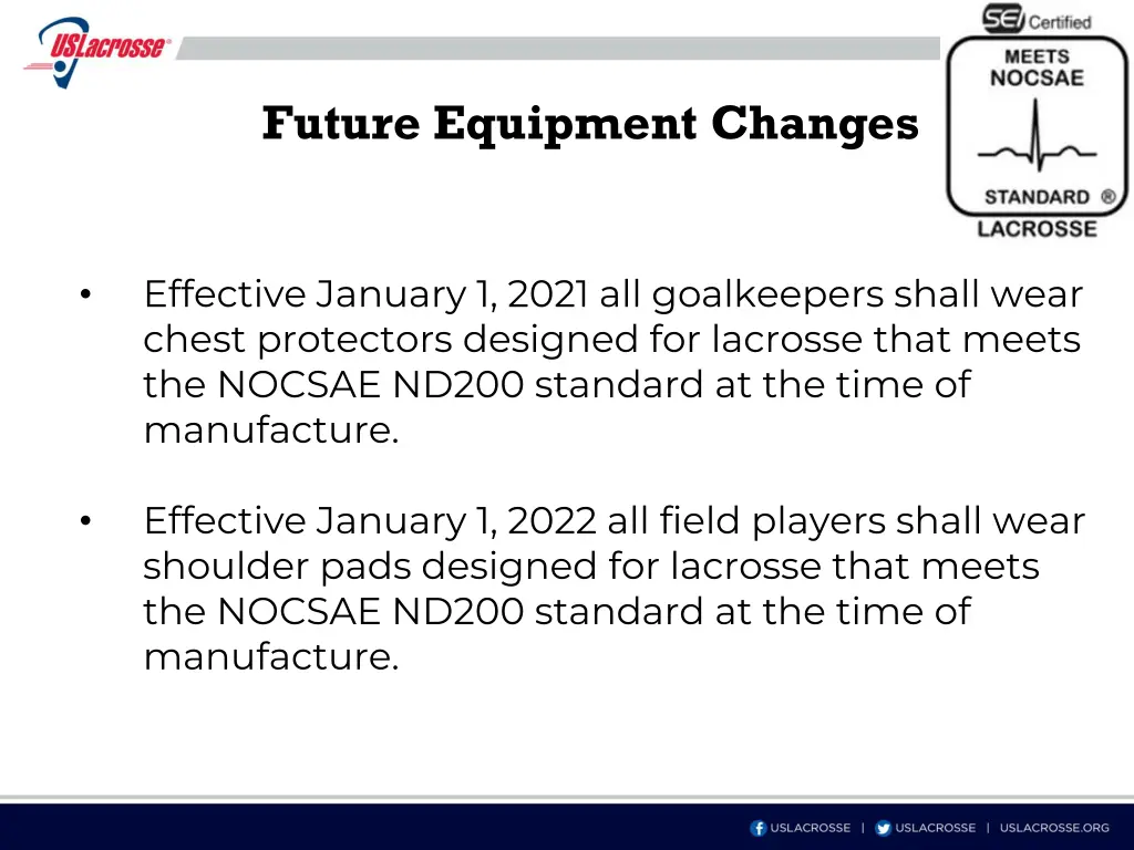 future equipment changes