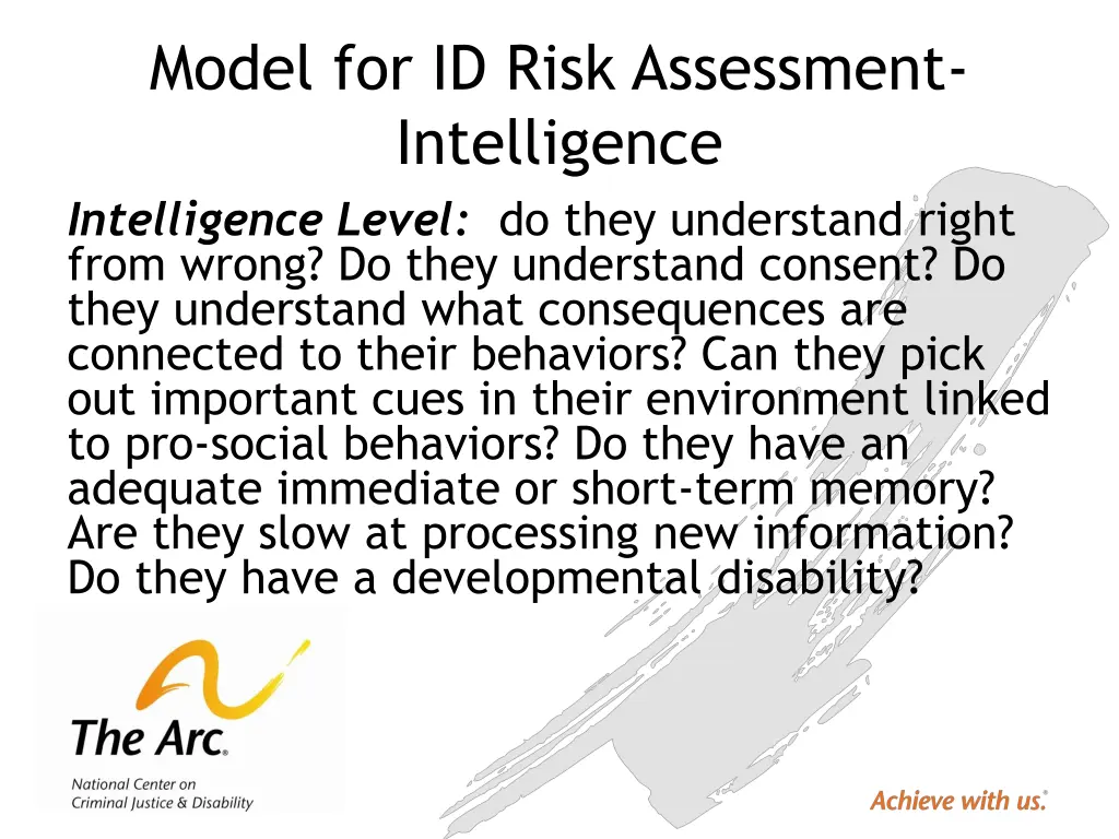 model for id risk assessment intelligence