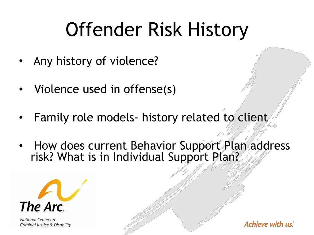 offender risk history 2