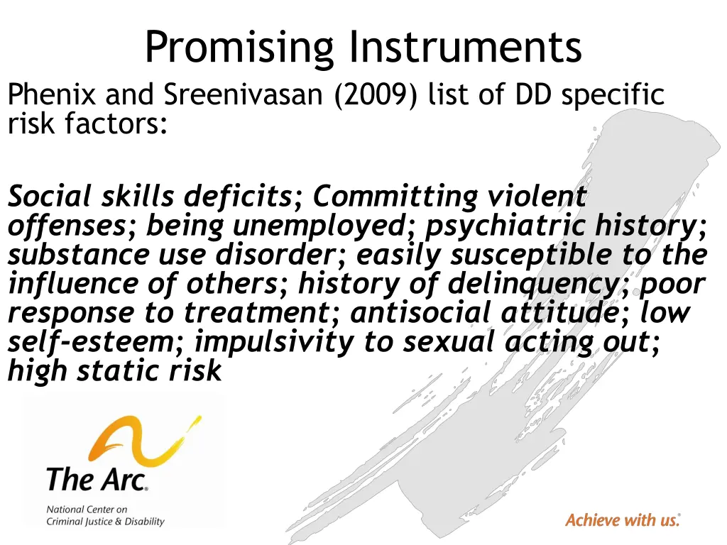 promising instruments phenix and sreenivasan 2009