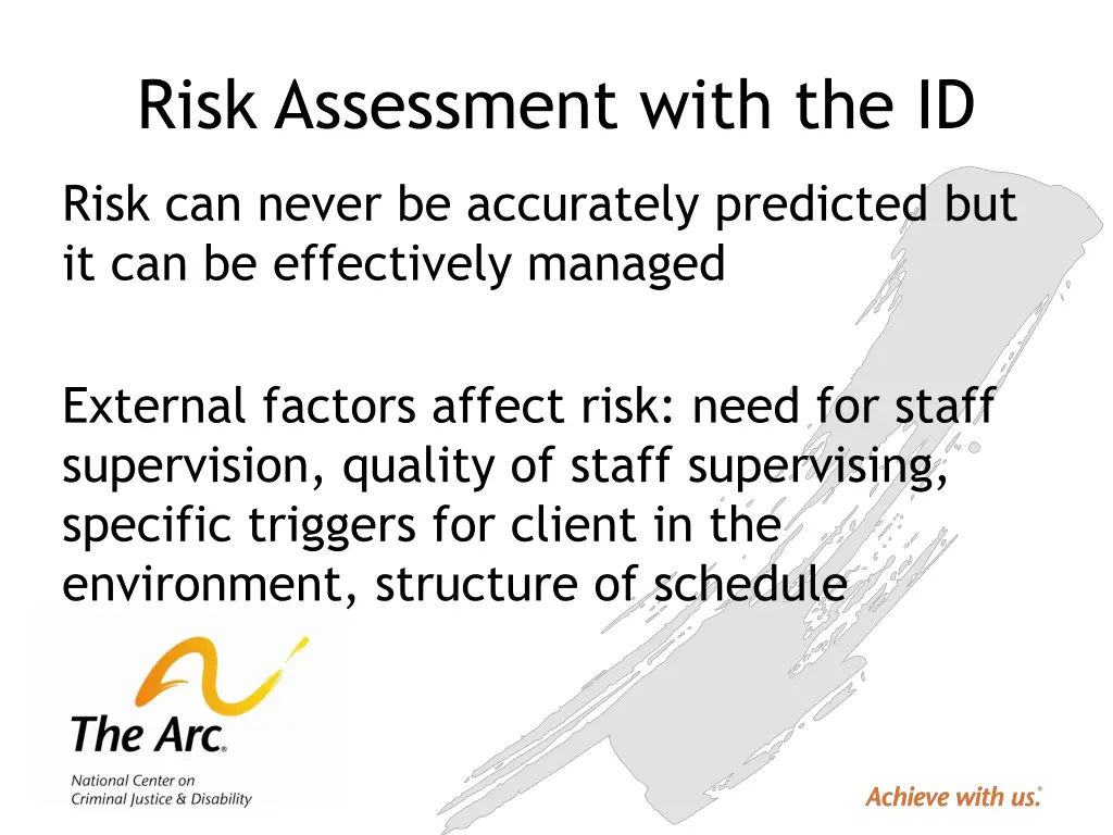 risk assessment with the id