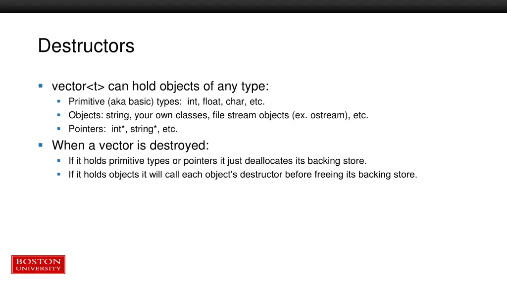 destructors