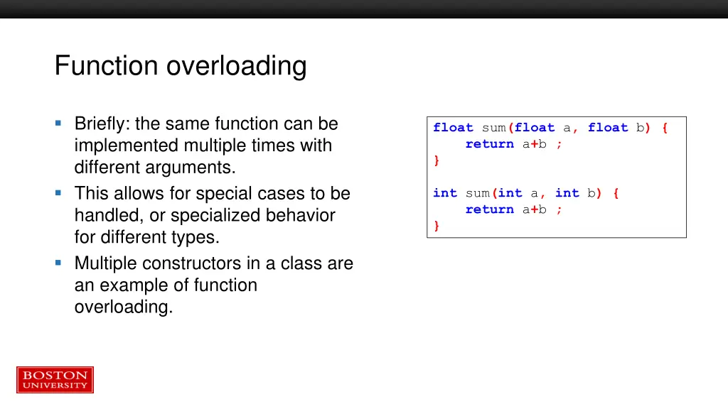 function overloading