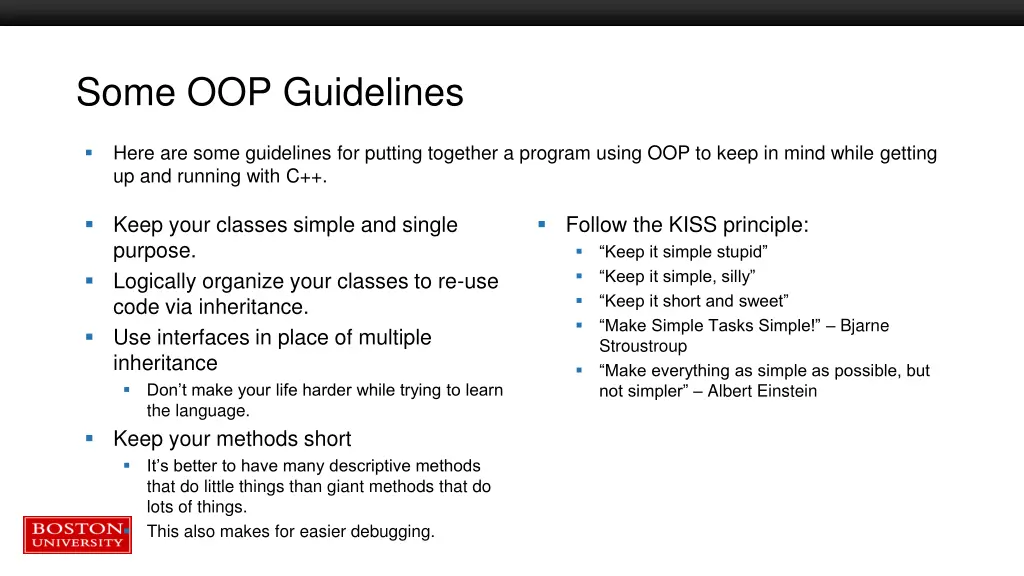 some oop guidelines