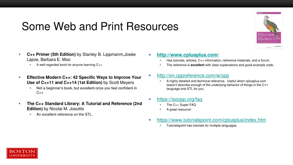 some web and print resources