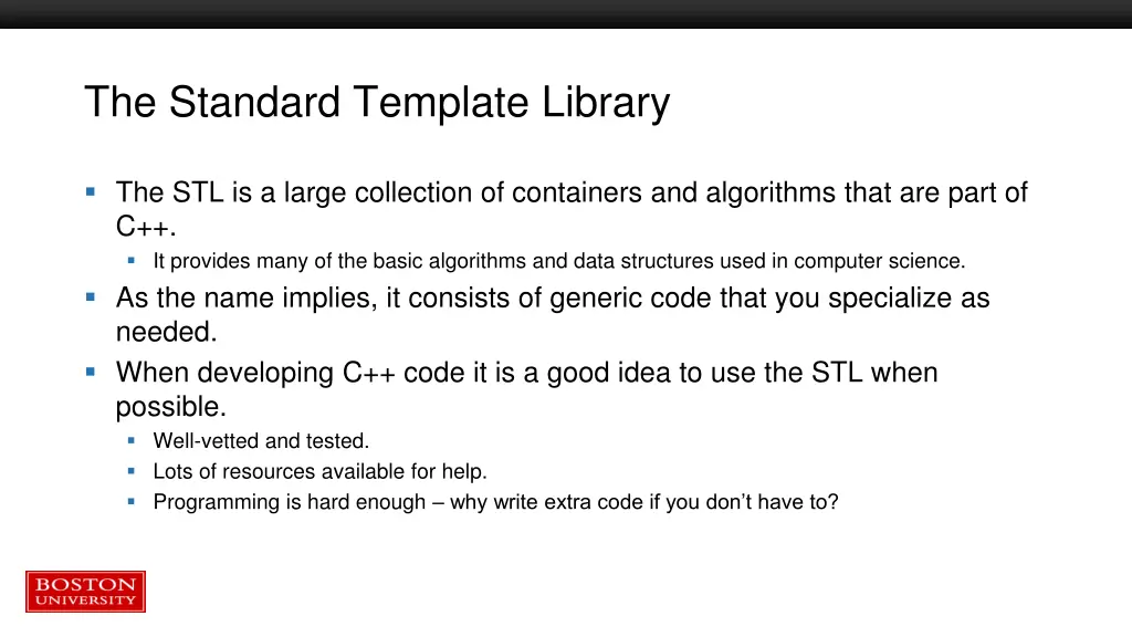 the standard template library