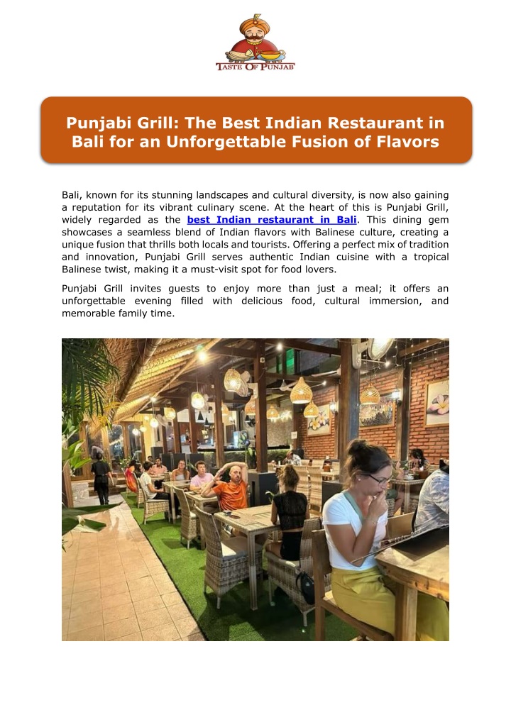 punjabi grill the best indian restaurant in bali