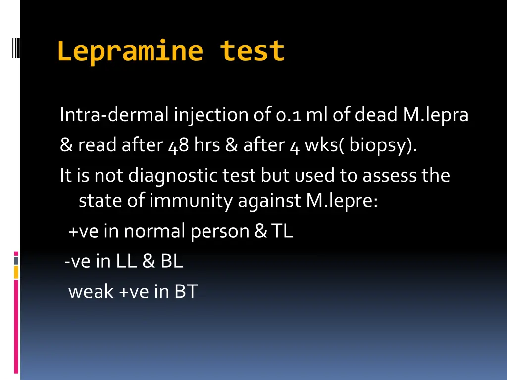 lepramine test