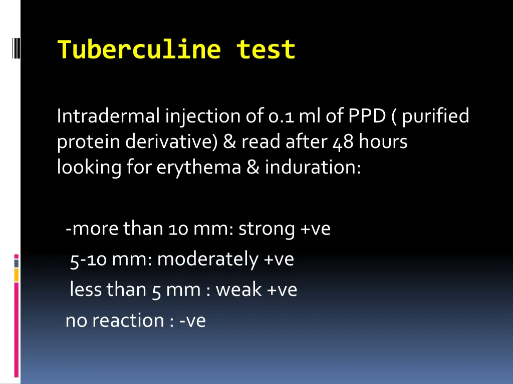 tuberculine test