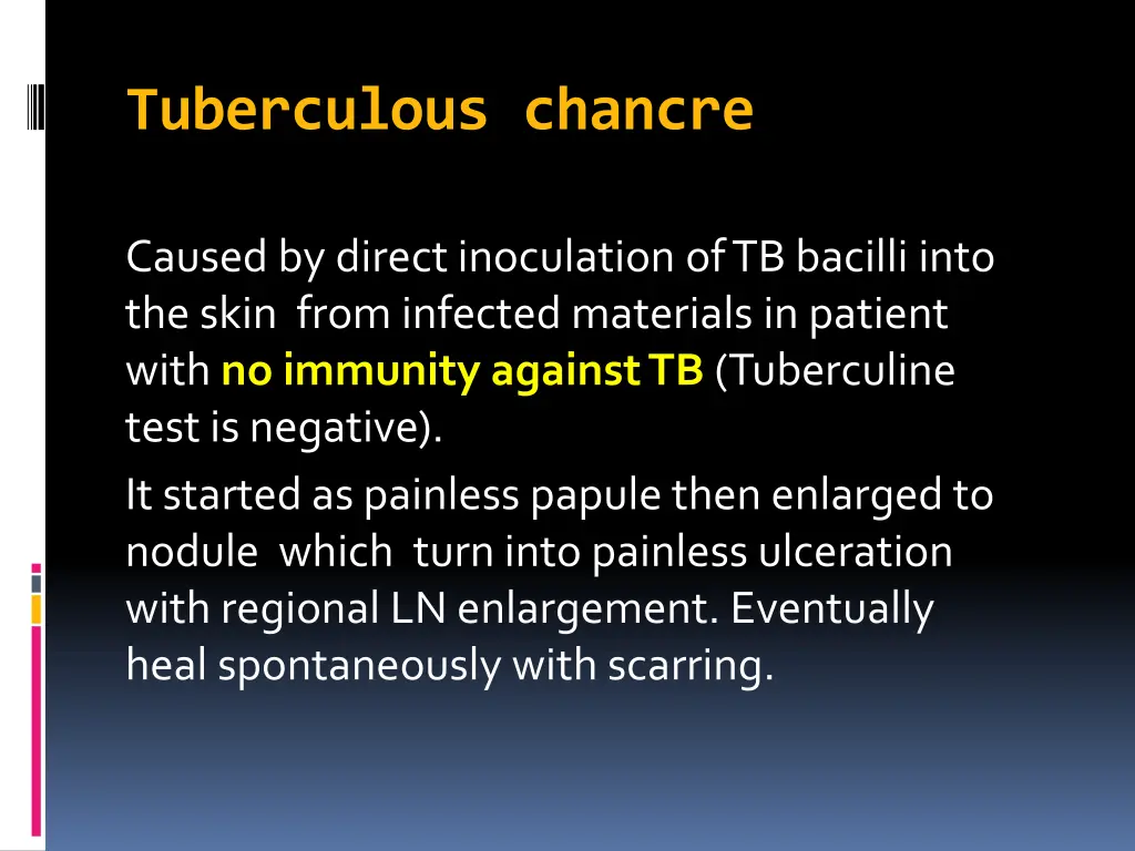 tuberculous chancre