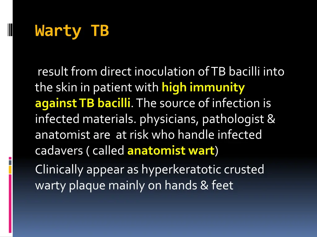 warty tb