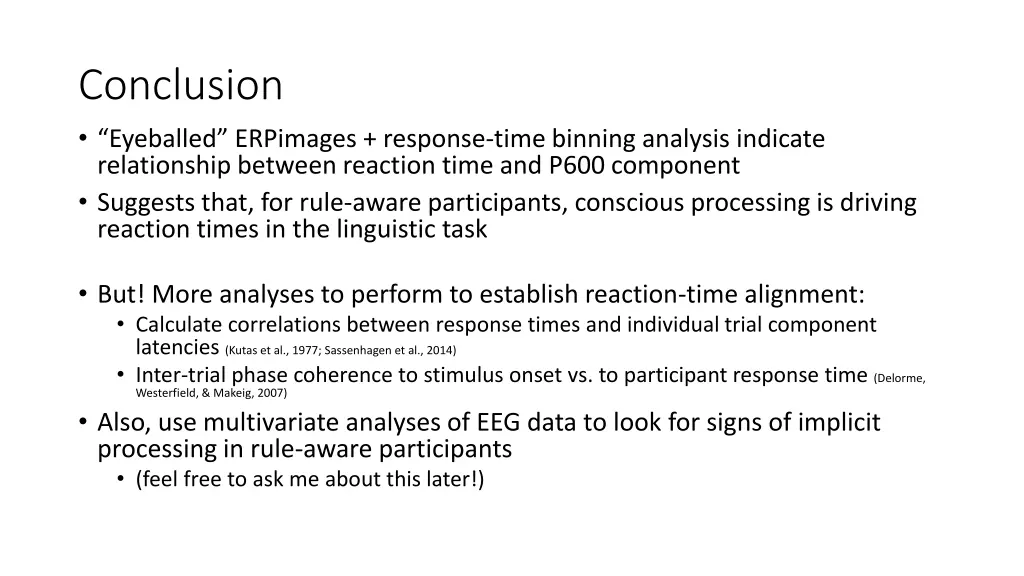 conclusion eyeballed erpimages response time