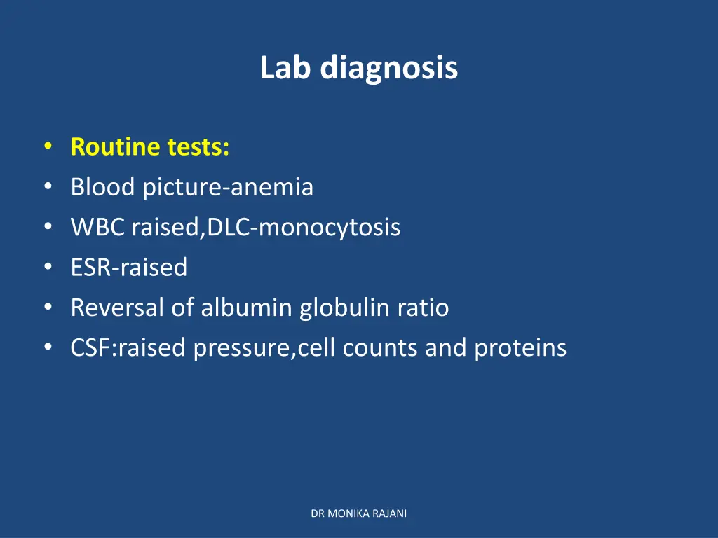 lab diagnosis